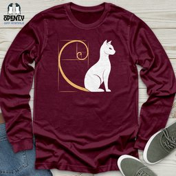 Spiral Cat Unisex Long Sleeve Tee Gift For Cat Lover