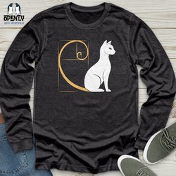 Spiral Cat Unisex Long Sleeve Tee Gift For Cat Lover