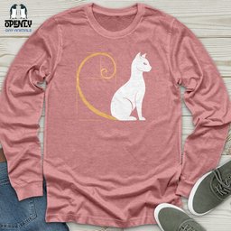 Spiral Cat Unisex Long Sleeve Tee Gift For Cat Lover