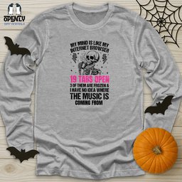 Mind Like A Browser Unisex Long Sleeve Tee Gift For Animal Lover