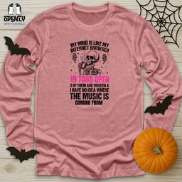Mind Like A Browser Unisex Long Sleeve Tee Gift For Animal Lover