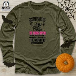 Mind Like A Browser Unisex Long Sleeve Tee Gift For Animal Lover