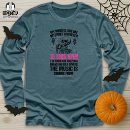 Mind Like A Browser Unisex Long Sleeve Tee Gift For Animal Lover