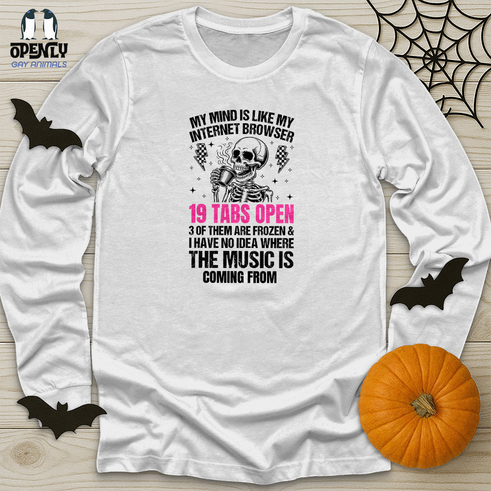 Mind Like A Browser Unisex Long Sleeve Tee Gift For Animal Lover