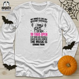 Mind Like A Browser Unisex Long Sleeve Tee Gift For Animal Lover