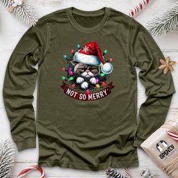 Not So Merry Unisex Long Sleeve Tee Gift For Animal Lover