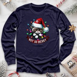 Not So Merry Unisex Long Sleeve Tee Gift For Animal Lover