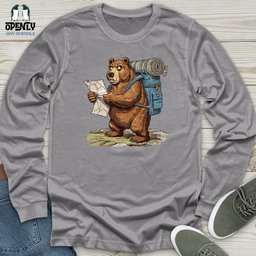 Tourist Bear Unisex Long Sleeve Tee Gift For Animal Lover
