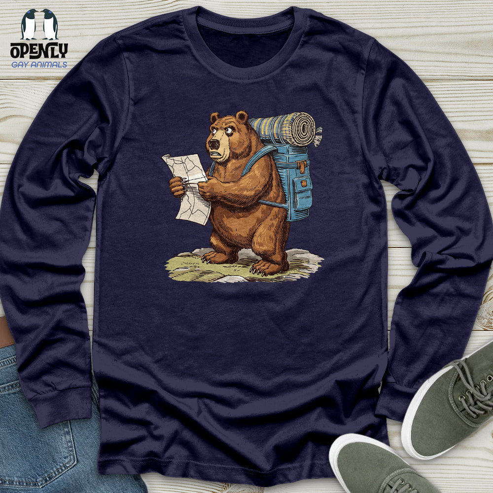 Tourist Bear Unisex Long Sleeve Tee Gift For Animal Lover