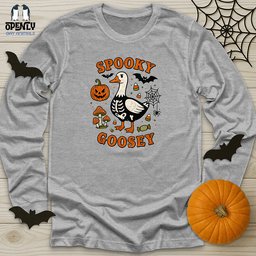 Spooky Goose Unisex Long Sleeve Tee Gift For Animal Lover
