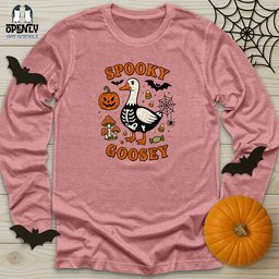 Spooky Goose Unisex Long Sleeve Tee Gift For Animal Lover