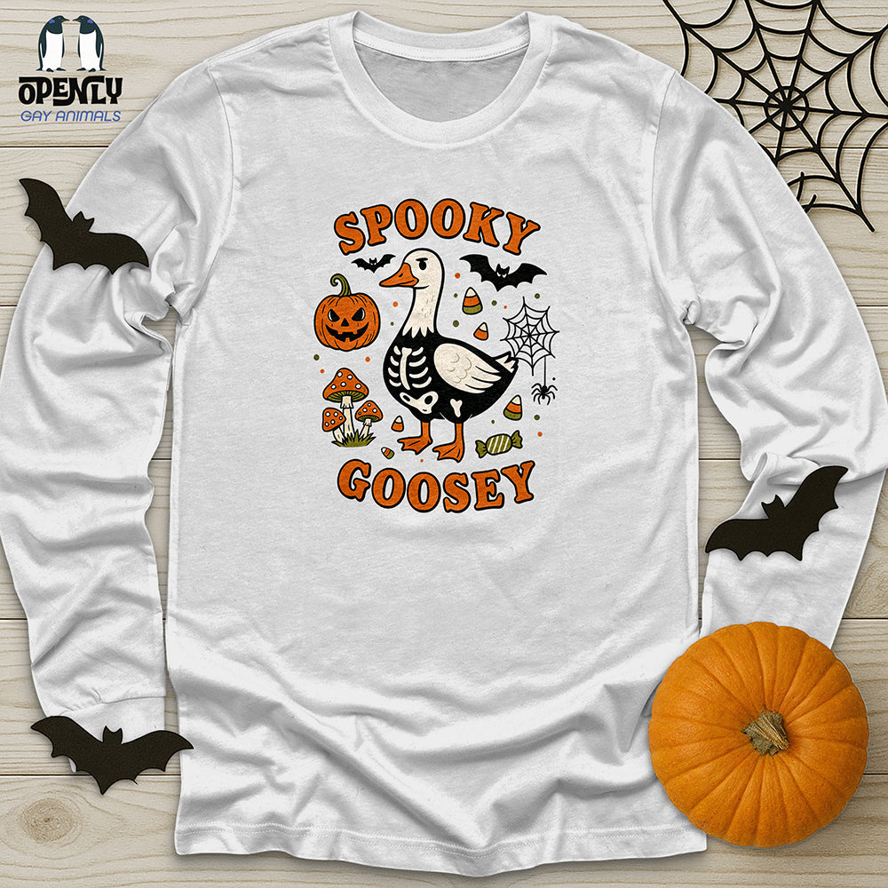 Spooky Goose Unisex Long Sleeve Tee Gift For Animal Lover