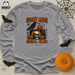 Spooky Movie Social Club Unisex Long Sleeve Tee Gift For Animal Lover