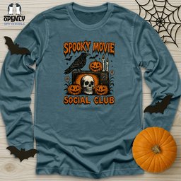 Spooky Movie Social Club Unisex Long Sleeve Tee Gift For Animal Lover