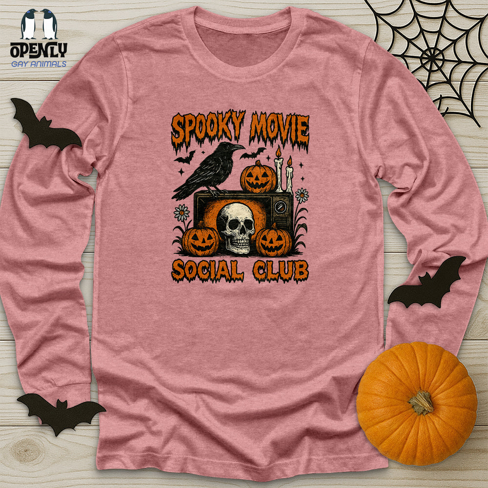 Spooky Movie Social Club Unisex Long Sleeve Tee Gift For Animal Lover