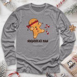 Ninjabread Man Unisex Long Sleeve Tee Gift For Animal Lover