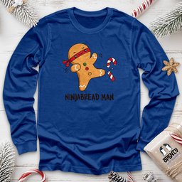 Ninjabread Man Unisex Long Sleeve Tee Gift For Animal Lover