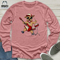 Musician Dog Unisex Long Sleeve Tee Gift For Dog Lover