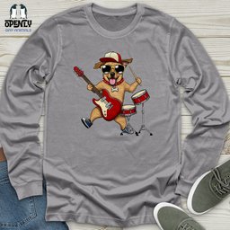 Musician Dog Unisex Long Sleeve Tee Gift For Dog Lover