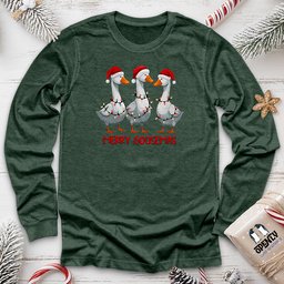Merry Goosemas Unisex Long Sleeve Tee Gift For Animal Lover
