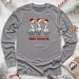 Merry Goosemas Unisex Long Sleeve Tee Gift For Animal Lover