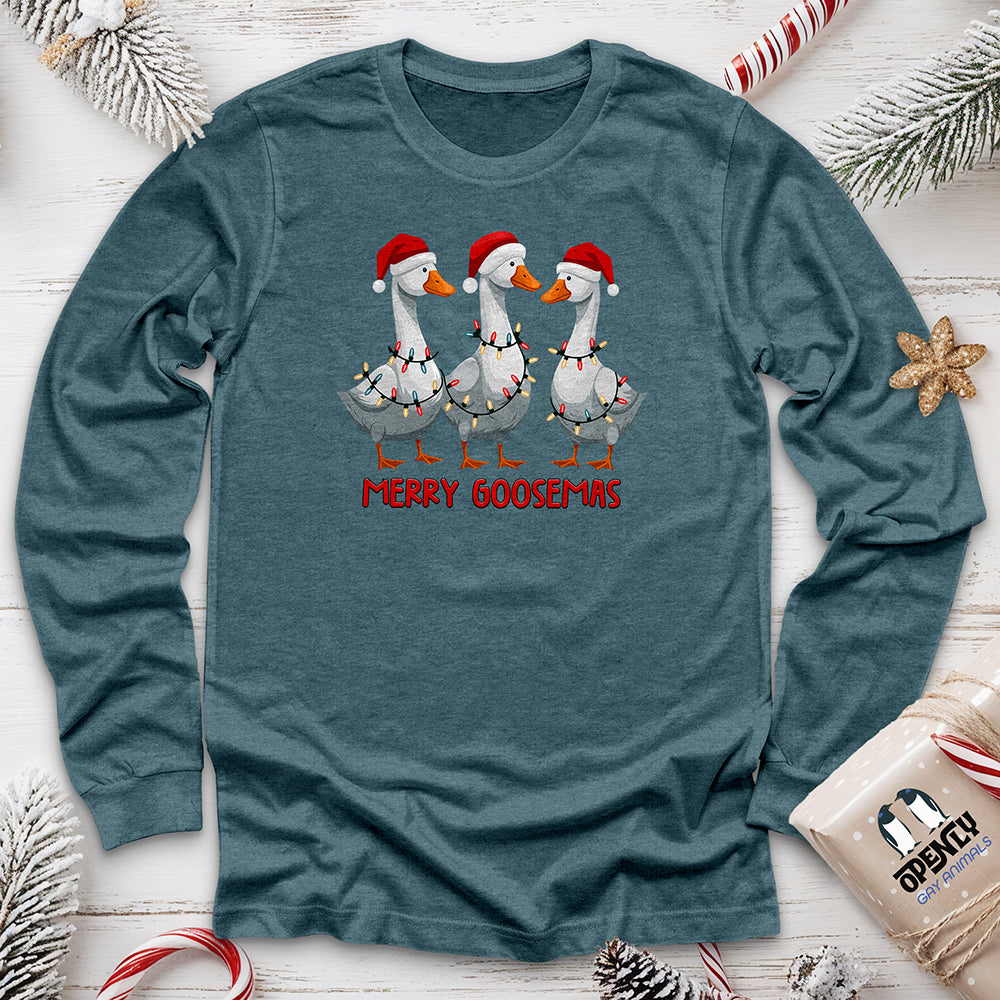 Merry Goosemas Unisex Long Sleeve Tee Gift For Animal Lover