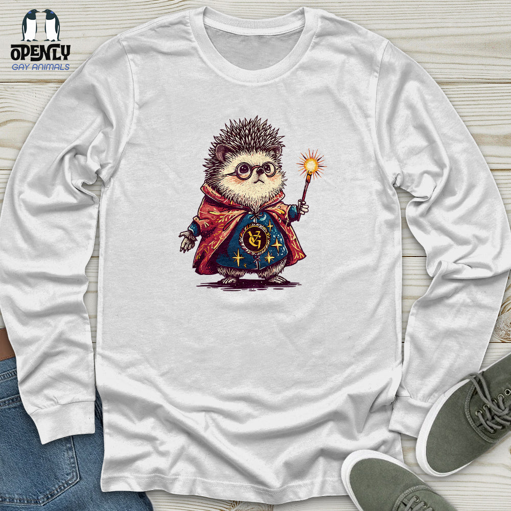 Hedgehog Wizard Enchantment Unisex Long Sleeve Tee Gift For Animal Lover