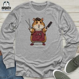 Hamster Barber Unisex Long Sleeve Tee Gift For Animal Lover