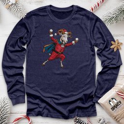 Goat With Snowballs Unisex Long Sleeve Tee Gift For Animal Lover