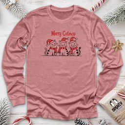 Merry Catmas Unisex Long Sleeve Tee Gift For Animal Lover