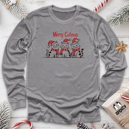 Merry Catmas Unisex Long Sleeve Tee Gift For Animal Lover