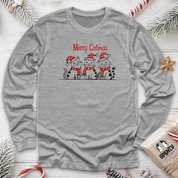 Merry Catmas Unisex Long Sleeve Tee Gift For Animal Lover