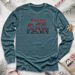 Merry Catmas Unisex Long Sleeve Tee Gift For Animal Lover