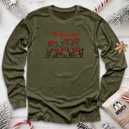 Merry Catmas Unisex Long Sleeve Tee Gift For Animal Lover