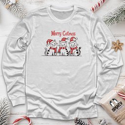 Merry Catmas Unisex Long Sleeve Tee Gift For Animal Lover