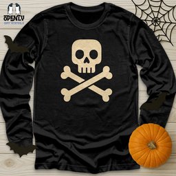 Rock Skull And Bones Unisex Long Sleeve Tee Gift For Animal Lover