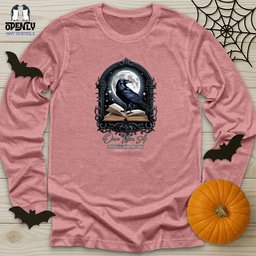 Once Upon A Midnight Dreary 2 Unisex Long Sleeve Tee Gift For Animal Lover