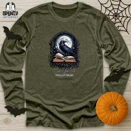 Once Upon A Midnight Dreary 2 Unisex Long Sleeve Tee Gift For Animal Lover