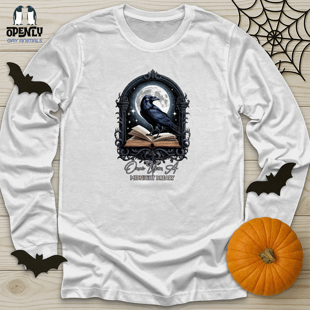 Once Upon A Midnight Dreary 2 Unisex Long Sleeve Tee Gift For Animal Lover