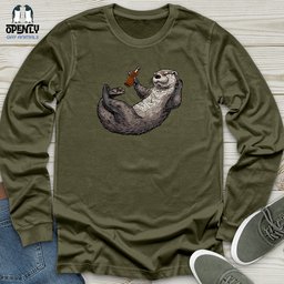 Otter Relaxation Unisex Long Sleeve Tee Gift For Animal Lover
