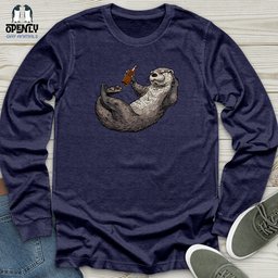 Otter Relaxation Unisex Long Sleeve Tee Gift For Animal Lover