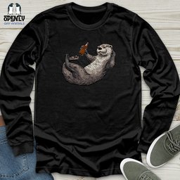 Otter Relaxation Unisex Long Sleeve Tee Gift For Animal Lover