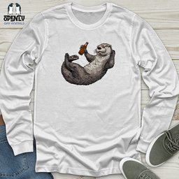 Otter Relaxation Unisex Long Sleeve Tee Gift For Animal Lover
