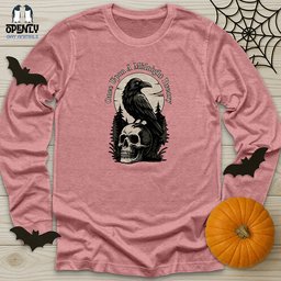 Once Upon A Midnight Dreary Unisex Long Sleeve Tee Gift For Animal Lover