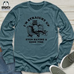 Im Straight Up Unisex Long Sleeve Tee Gift For Animal Lover