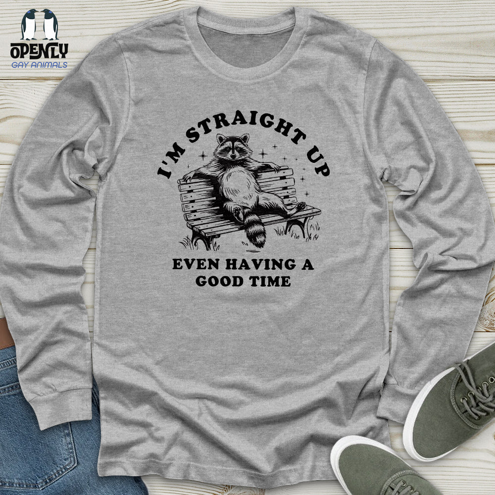 Im Straight Up Unisex Long Sleeve Tee Gift For Animal Lover