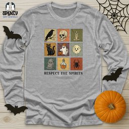 Respect The Spirits Unisex Long Sleeve Tee Gift For Animal Lover