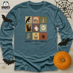 Respect The Spirits Unisex Long Sleeve Tee Gift For Animal Lover