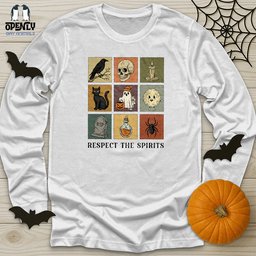 Respect The Spirits Unisex Long Sleeve Tee Gift For Animal Lover