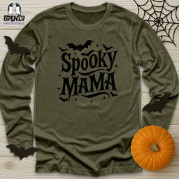 Spooky Mama Unisex Long Sleeve Tee Gift For Mom